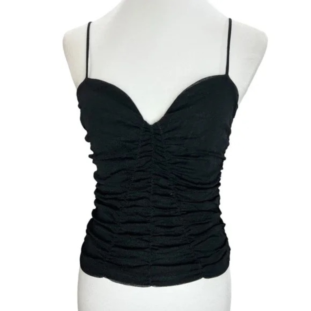 UO Mesh Ruched Tank - Picture 2 of 5